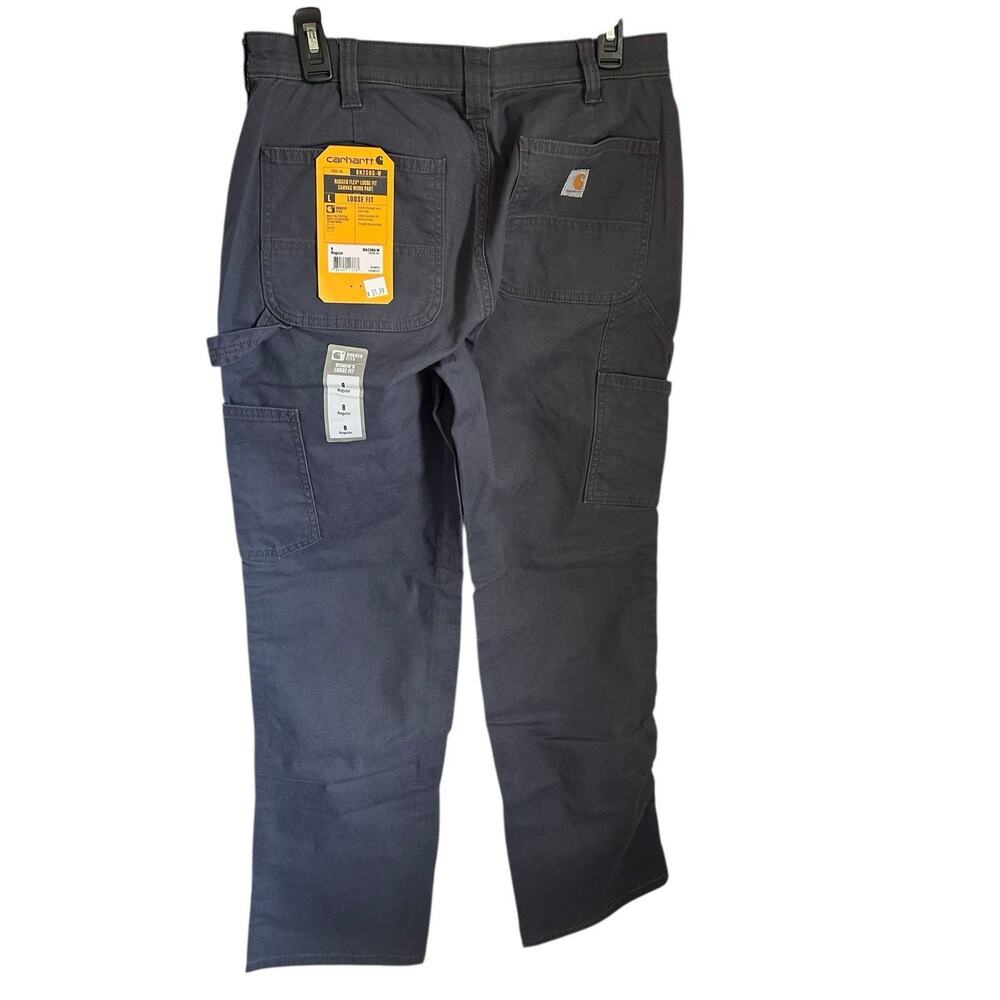 Carhartt Women's Rugged Flex Loose Fit Canvas Work Pant in Grey sz 16 NWT - Picture 4 of 5
